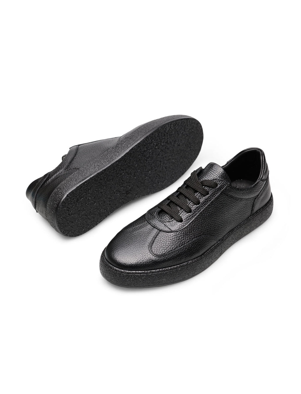 RUNE Siyah Hakiki Deri Casual Sneaker