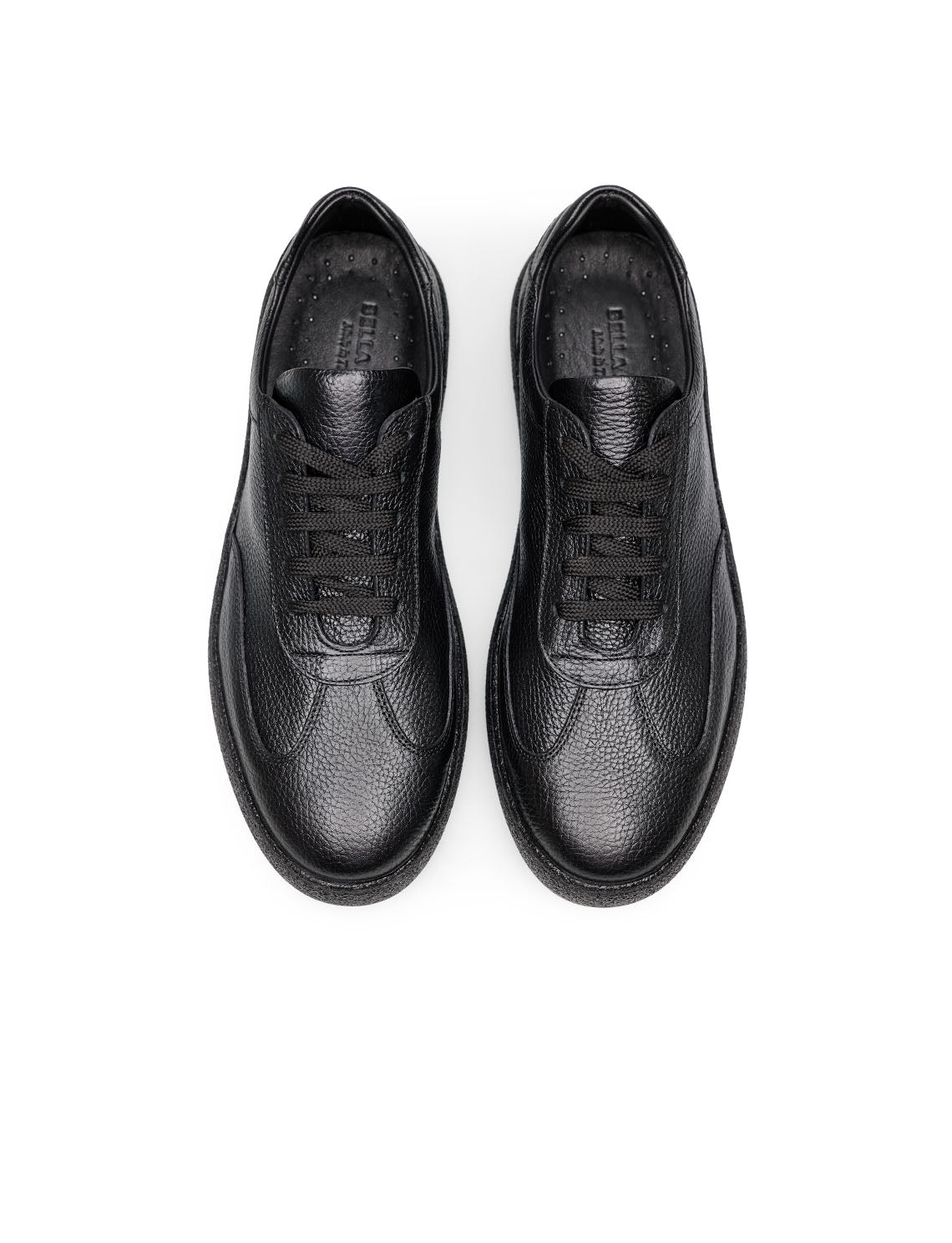 RUNE Siyah Hakiki Deri Casual Sneaker