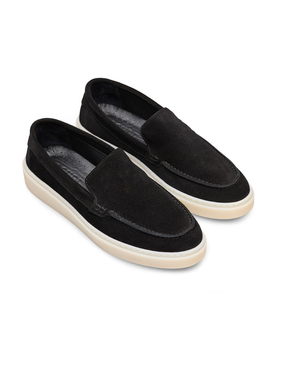 VELOR Siyah Hakiki Süet Casual Loafer