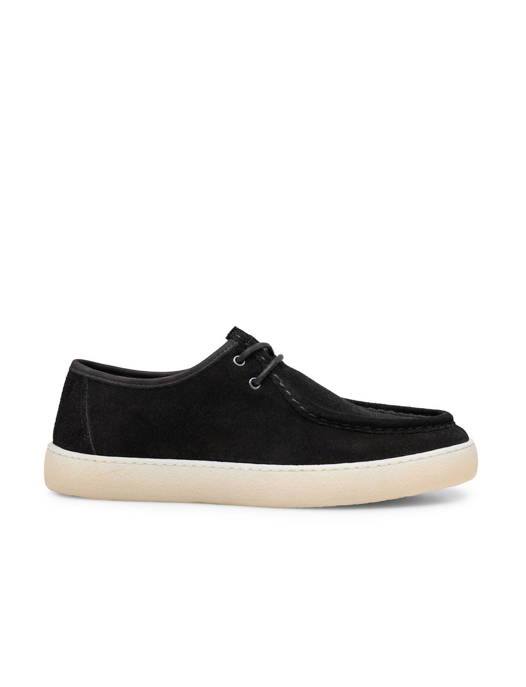VENTO Siyah Hakiki Süet Casual Moc Toe Sisley Ayakkabı