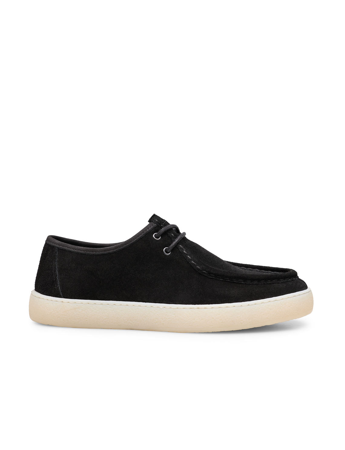 VENTO Siyah Hakiki Süet Casual Moc Toe Sisley Ayakkabı