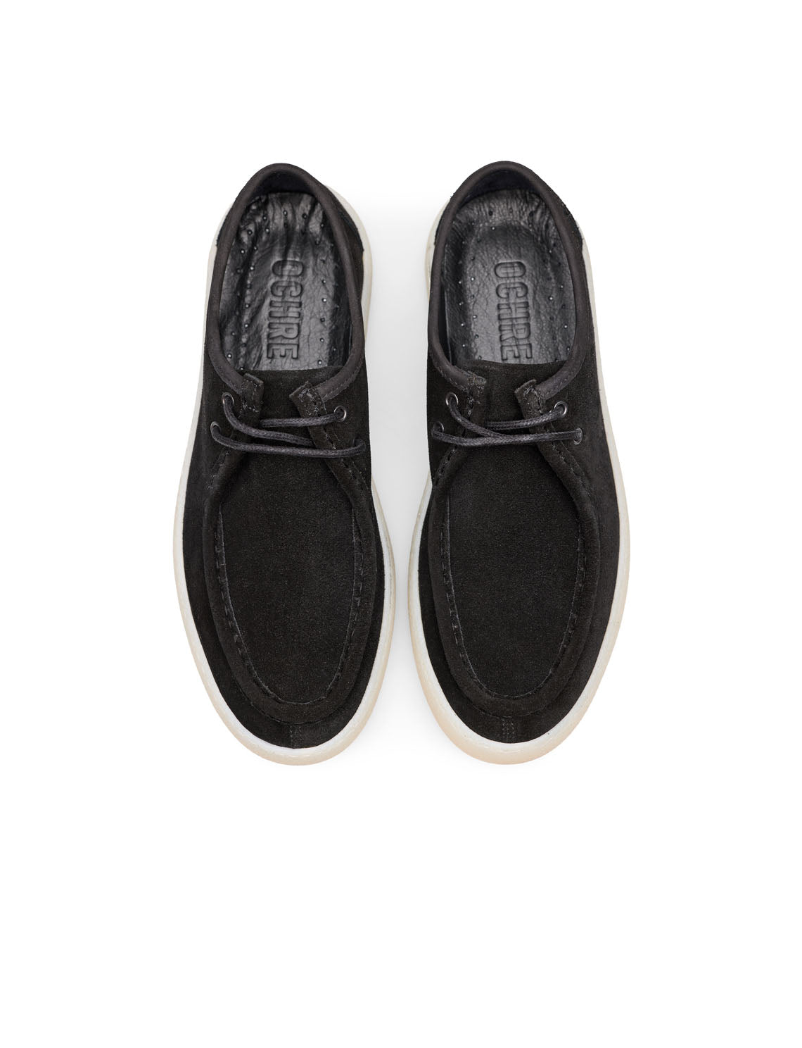 VENTO Siyah Hakiki Süet Casual Moc Toe Sisley Ayakkabı