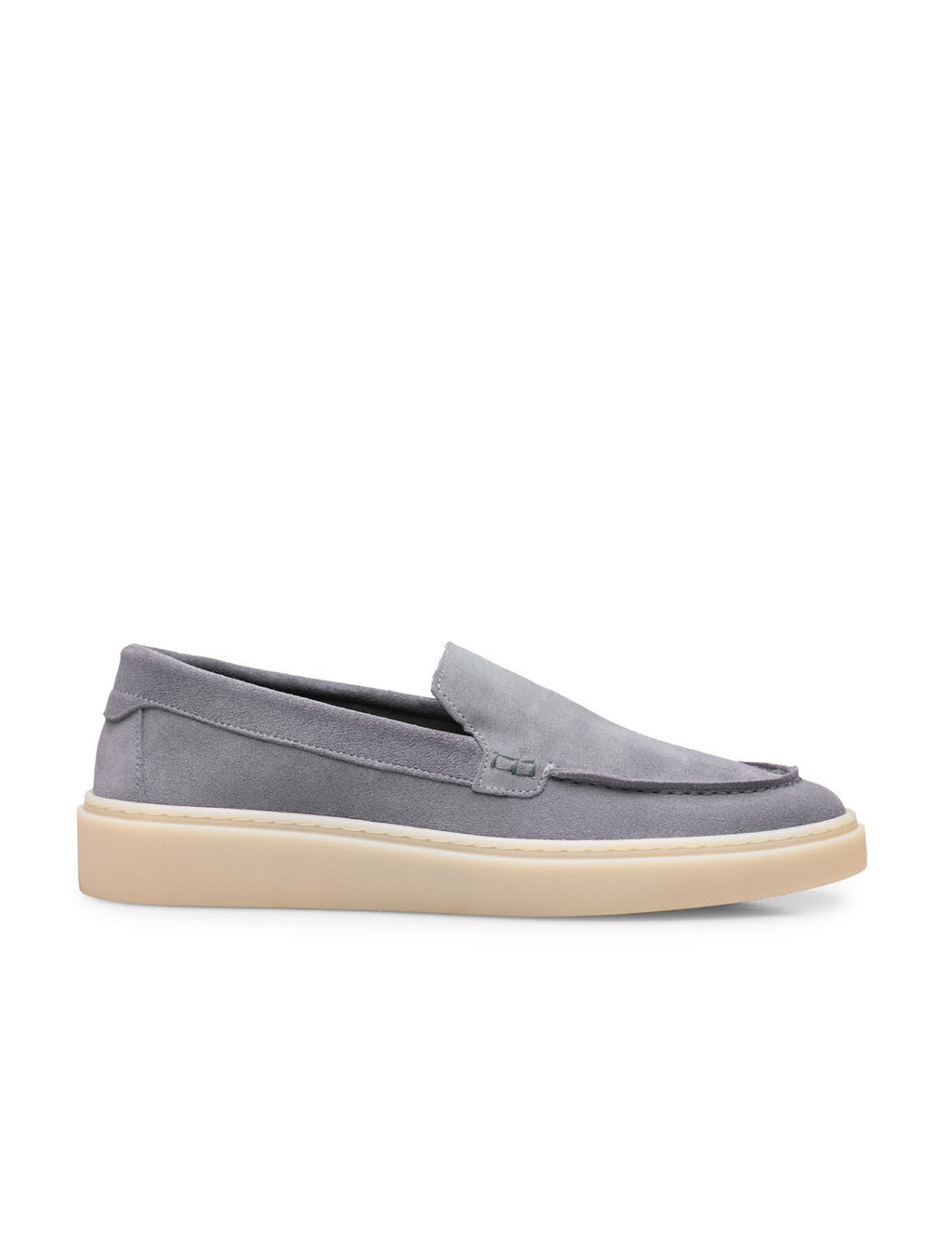 VELOR Hakiki Süet Casual Loafer - Loafer - Gri - OCHRE SHOES