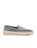 VELOR Hakiki Süet Casual Loafer - Loafer - Gri - OCHRE SHOES